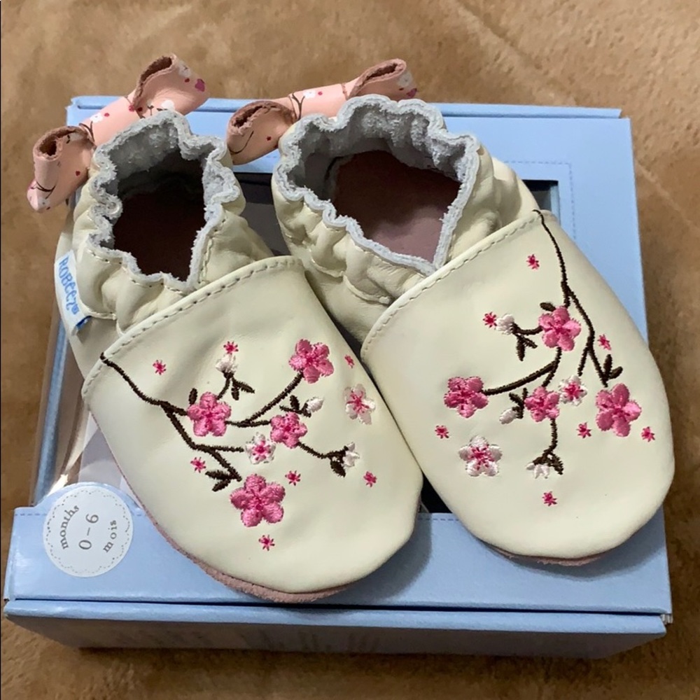 Robeez Soft Soles Cherry Blossom baby shoes